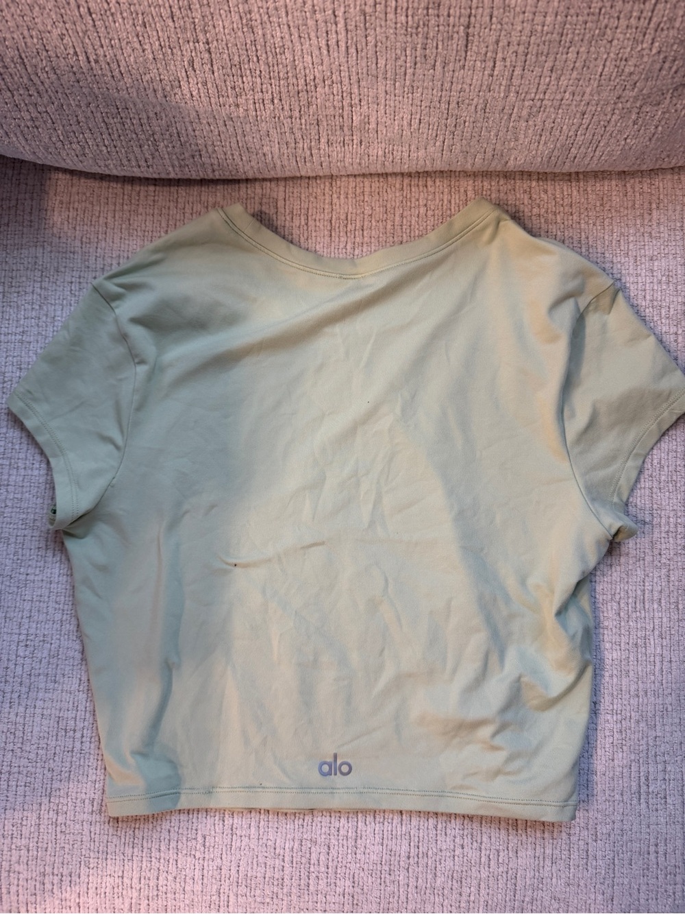 ALO Yoga Sage Green Cropped Tee